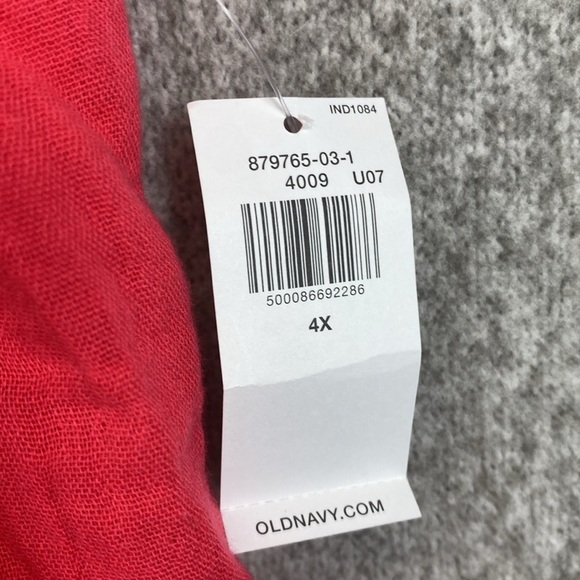 Old Navy double gauze blouse bow tie in back 4X colorful sleeveless boho - Picture 4 of 9